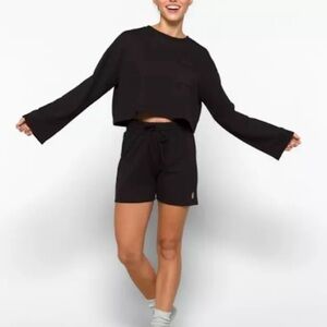 Free People Movement cropped long sleeve crewneck sz M
